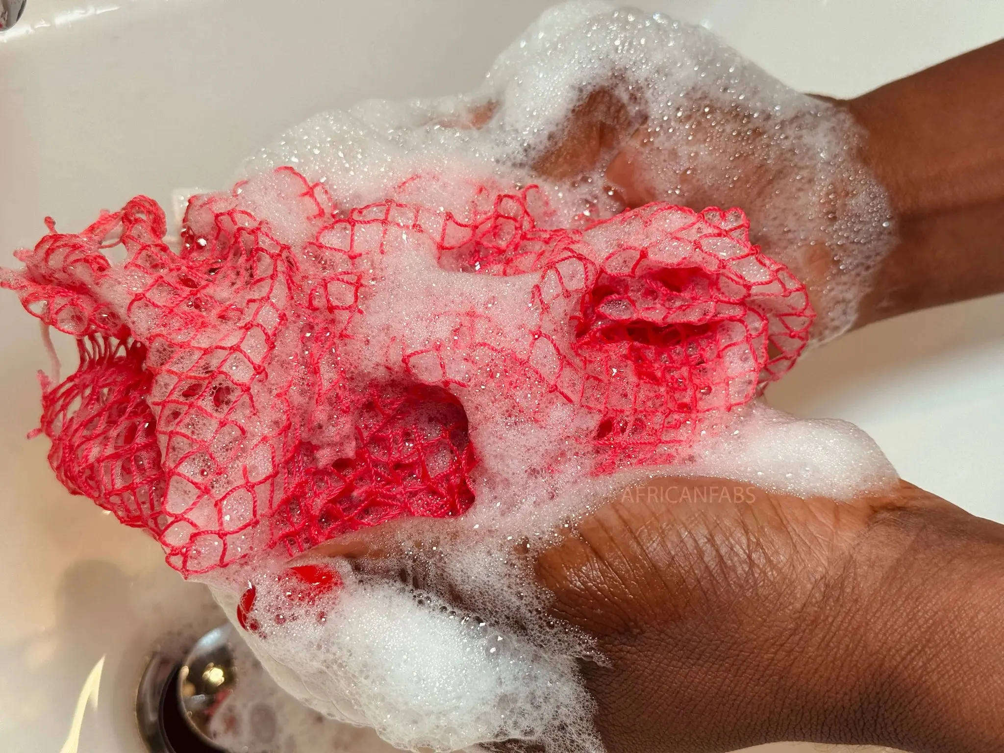 African Net Sponge Sapo Mustard - Image 3