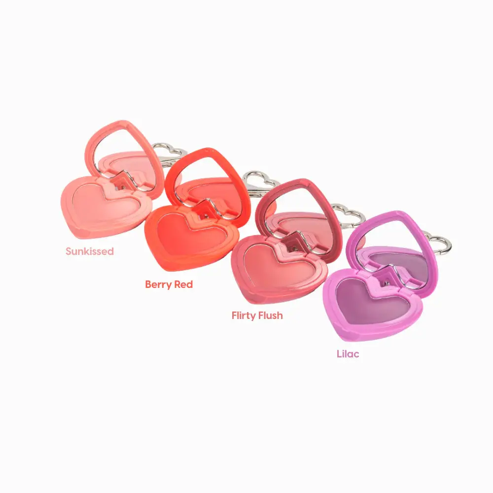 Stay Blushin! Lip and Cheek Cream Blush Keychain Flirty Flush - Image 2